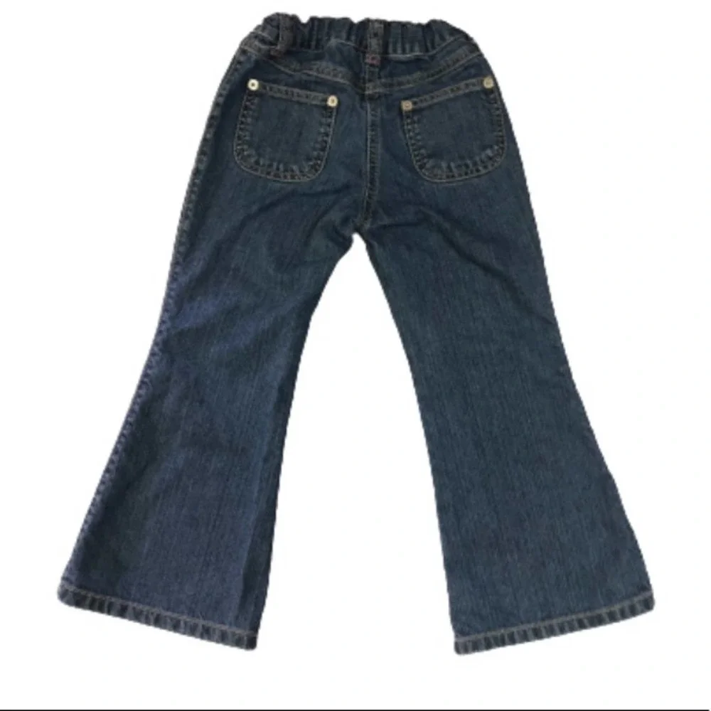 Retro 2008 Gymboree  Guitar  Detail  Adjustable Bootcut Jeans Size 4
